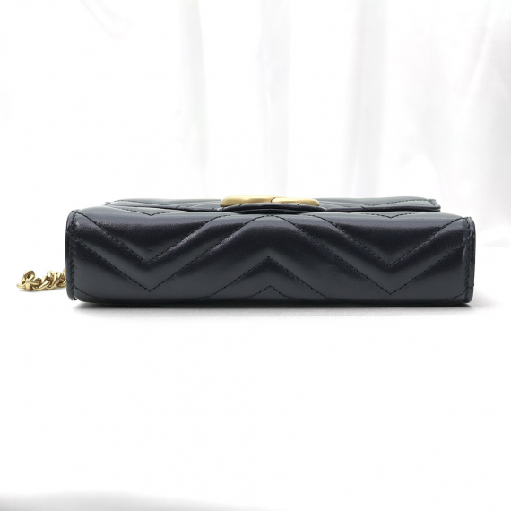 Gucci(구찌) 474575 블랙 마틀라세 GG 마몽 미니 체인 크로스백