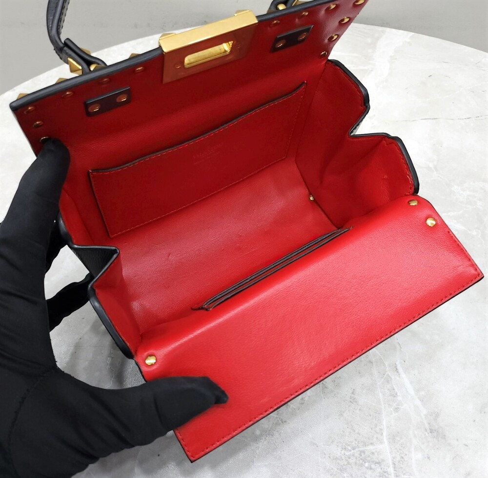 [럭스유] 발렌티노 락스터드 로고 박스 투웨이 토트 숄더백