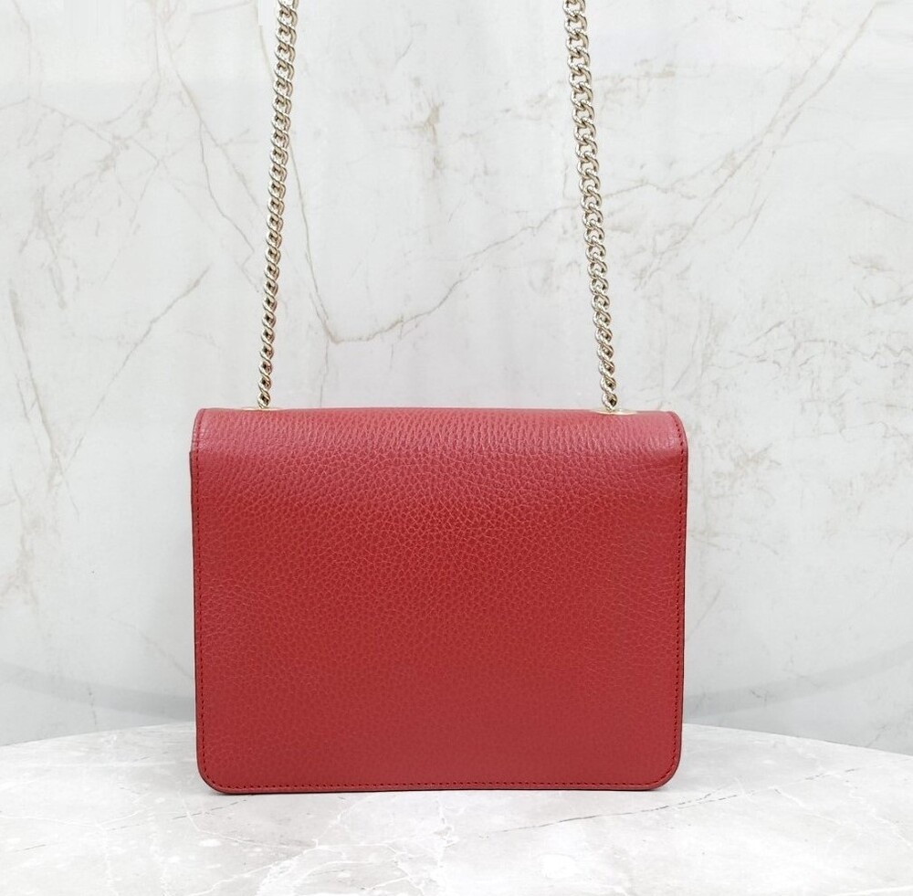 [럭스유] 구찌 GG 인터로킹 체인 크로스백 스몰 레드 510304