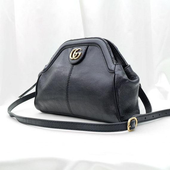 Gucci(구찌) 524620 블랙 레더 르벨 스몰 크로스백