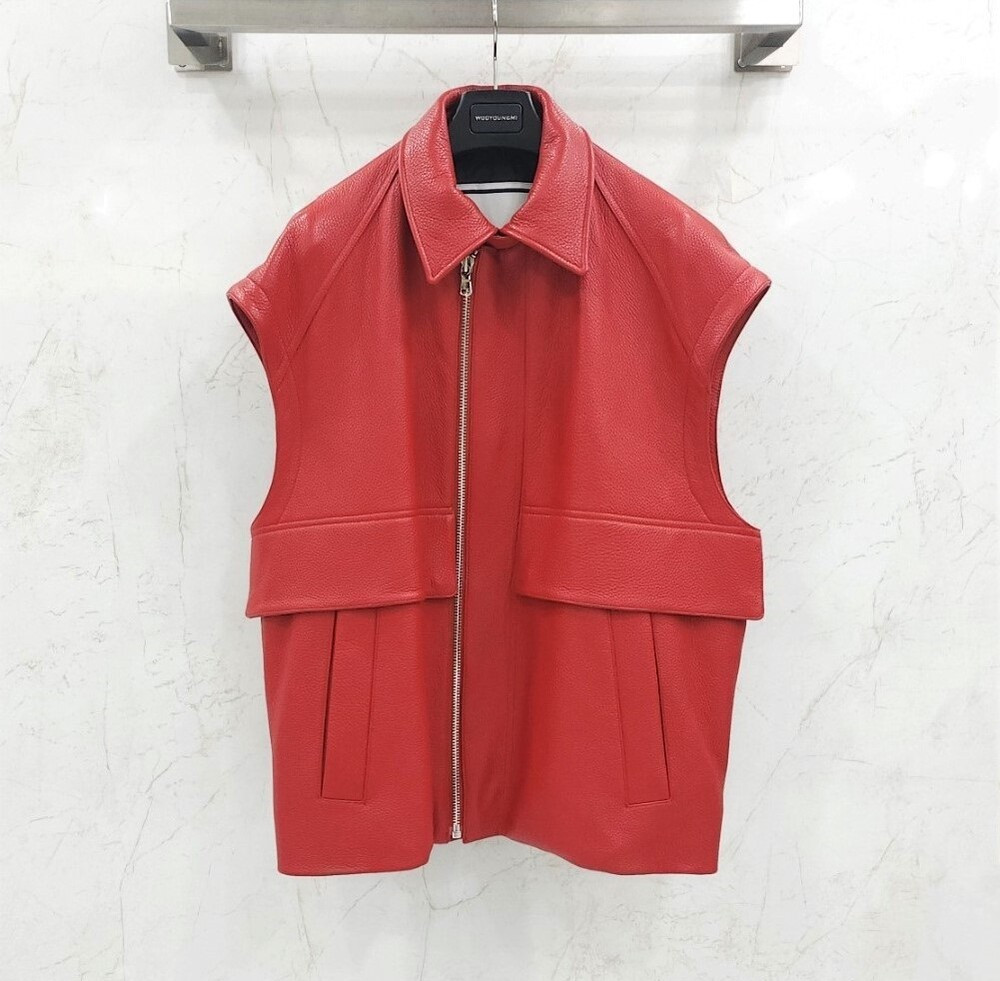 [럭스유] 46 / 우영미 디어 레더 베스트 조끼