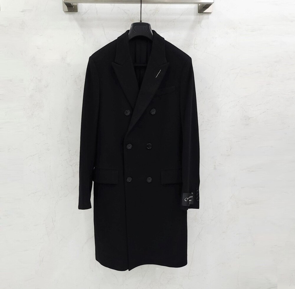 [럭스유] 46 / 디올 로고 패치 캐시미어 롱 코트 533C348M3225