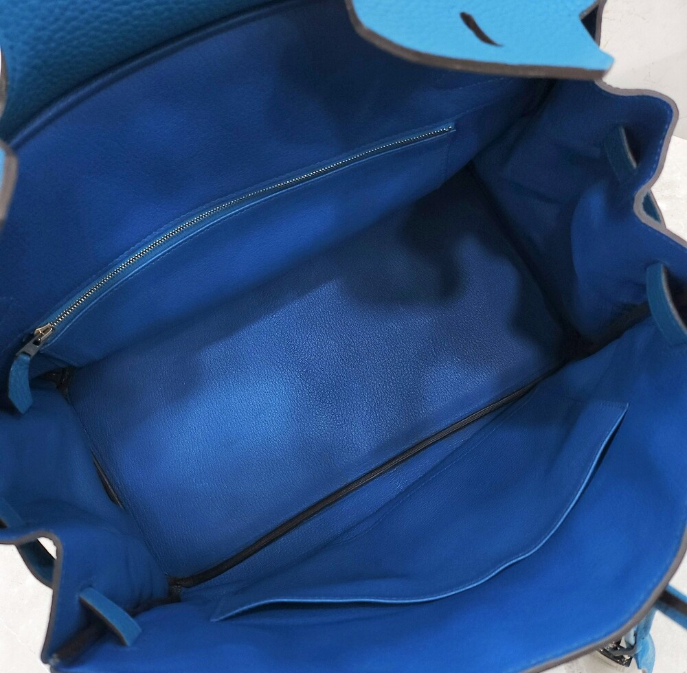 [럭스유] 에르메스 벌킨 35 토고 블루 은장 Q각인