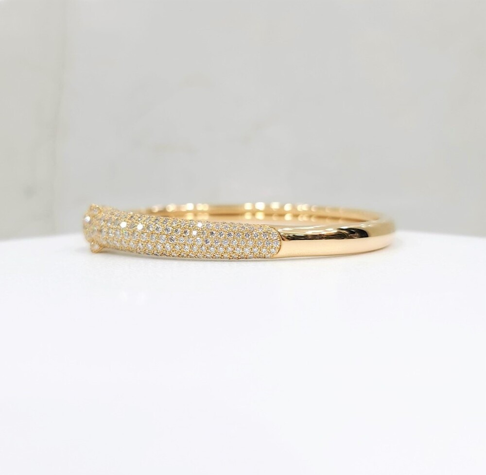 [럭스유] 까르띠에 팬더 드 까르띠에 브레이슬릿 팔찌 세미 파베 18호