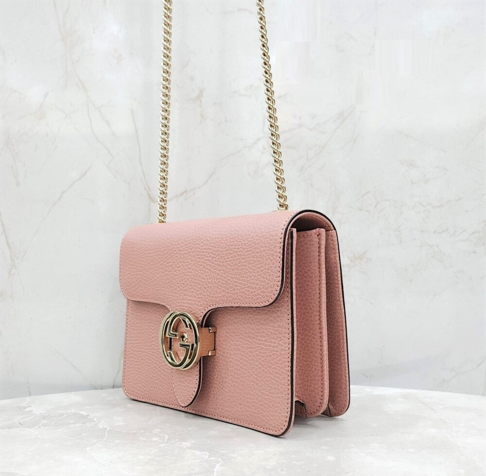 [럭스유] 구찌 인터로킹 GG 체인백 스몰 핑크 510304