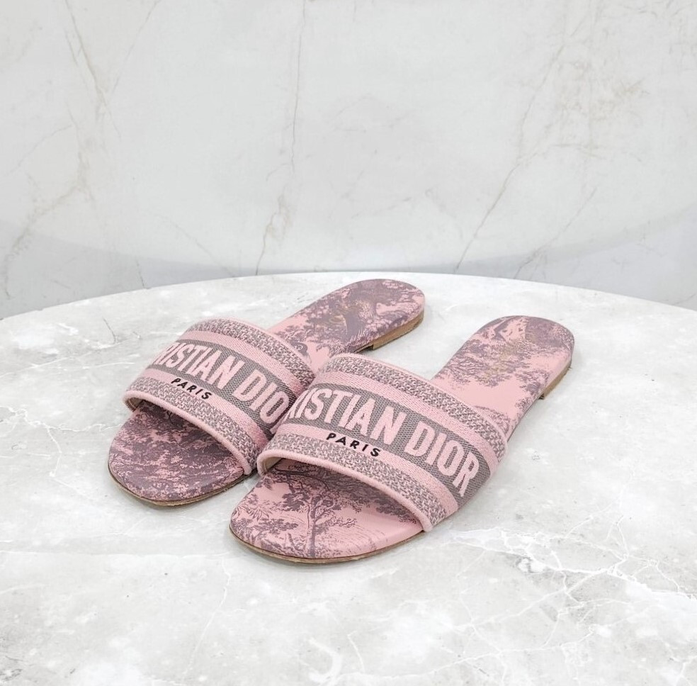 [럭스유] 38 / 디올 트왈드주이 디웨이 뮬 슬리퍼 KCQ209TJE