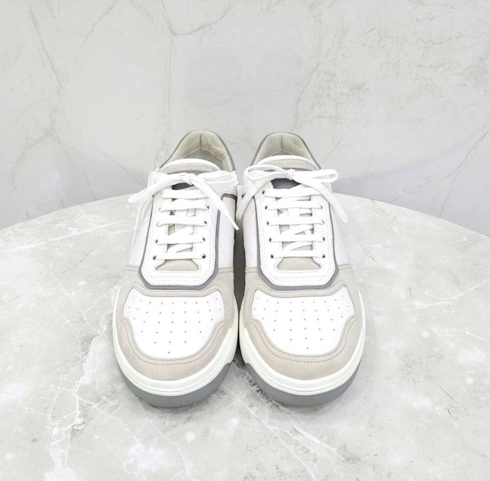 [럭스유] 44 / 브루넬로 쿠치넬리 레더 스웨이드 스니커즈 MZUASBZ301