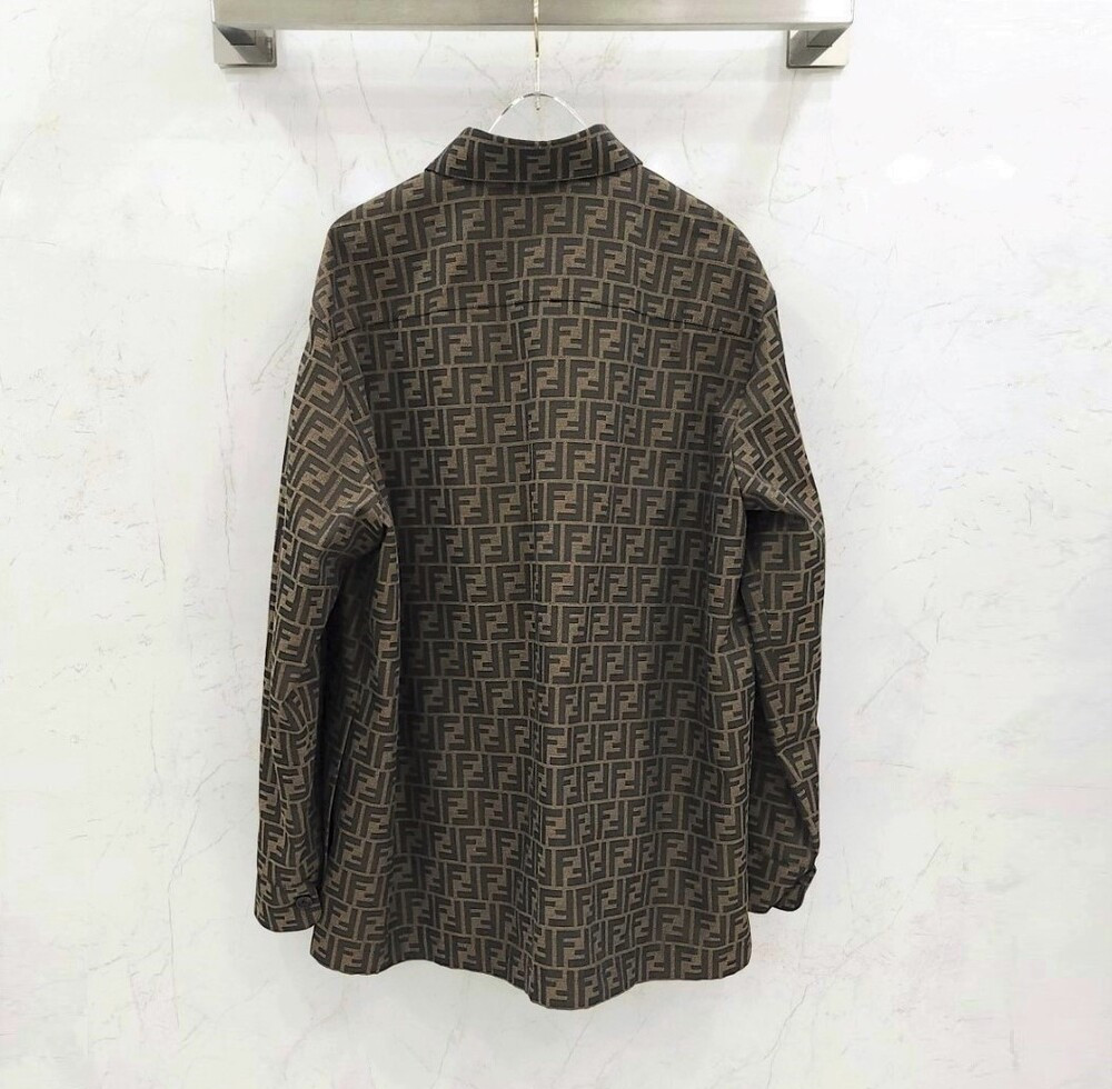 [럭스유] 52 / 펜디 FF 로고 패브릭 오버 셔츠 자켓 FW1141A6WJF1440