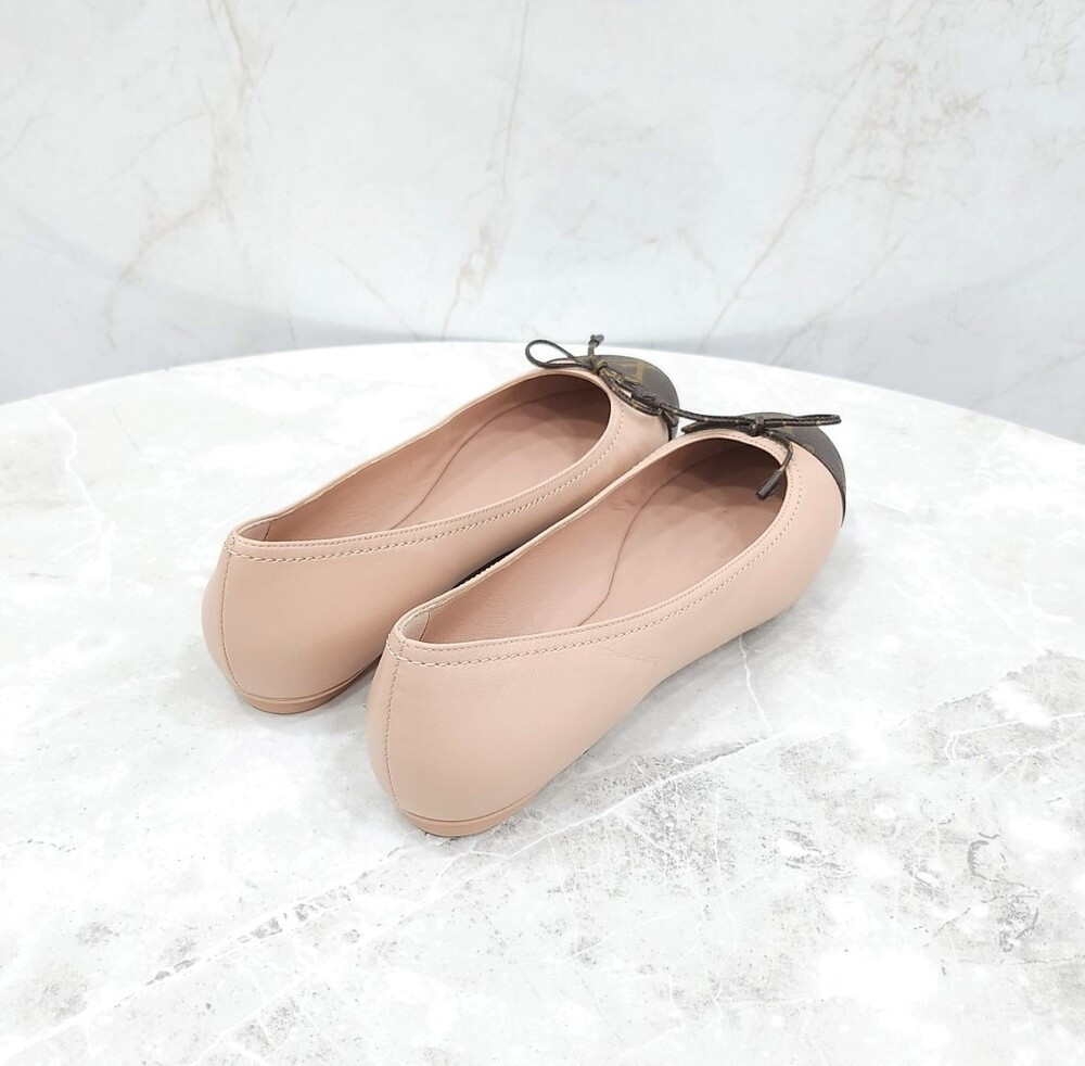 [럭스유] (새상품) 38 / 루이비통 모노그램 플랫 발레슈즈 핑크 모노그램