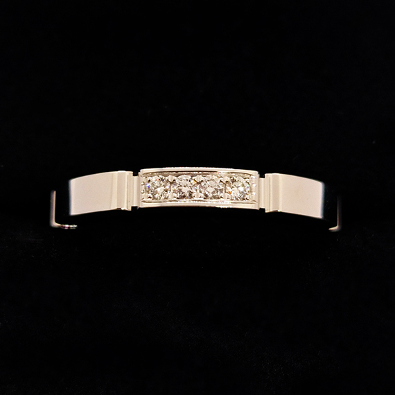 까르띠에 마이용 팬더 4P 화이트골드 웨딩 반지 50호 24년 새상품 B4080400