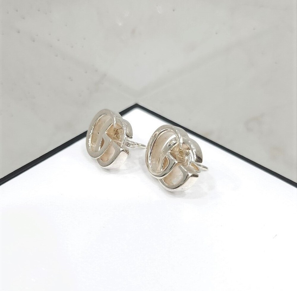 [럭스유] 구찌 GG 마몽 스터드 실버 귀걸이 814919