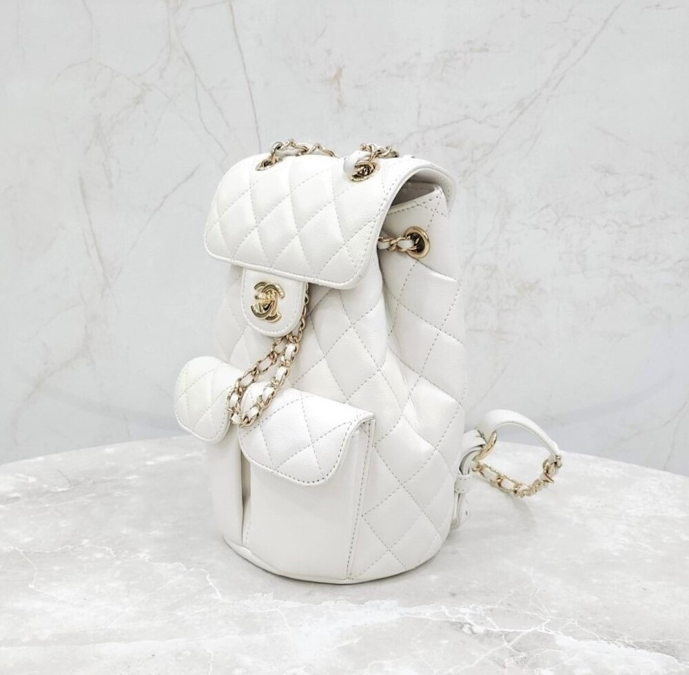 [럭스유] 샤넬 시즌 캐비어 투포켓 퀄팅 백팩 신형내장칩 AS3290