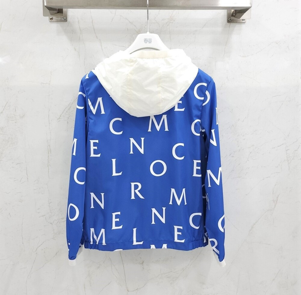 [럭스유] (새상품) 12Y / 몽클레어 키즈 로고 블루 JIRO 지로 바람막이 후드 자켓