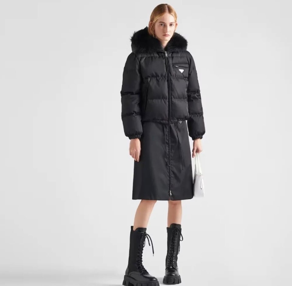 [럭스유] 36 / 프라다 개버딘 여성 푸퍼 패딩 자켓 291808