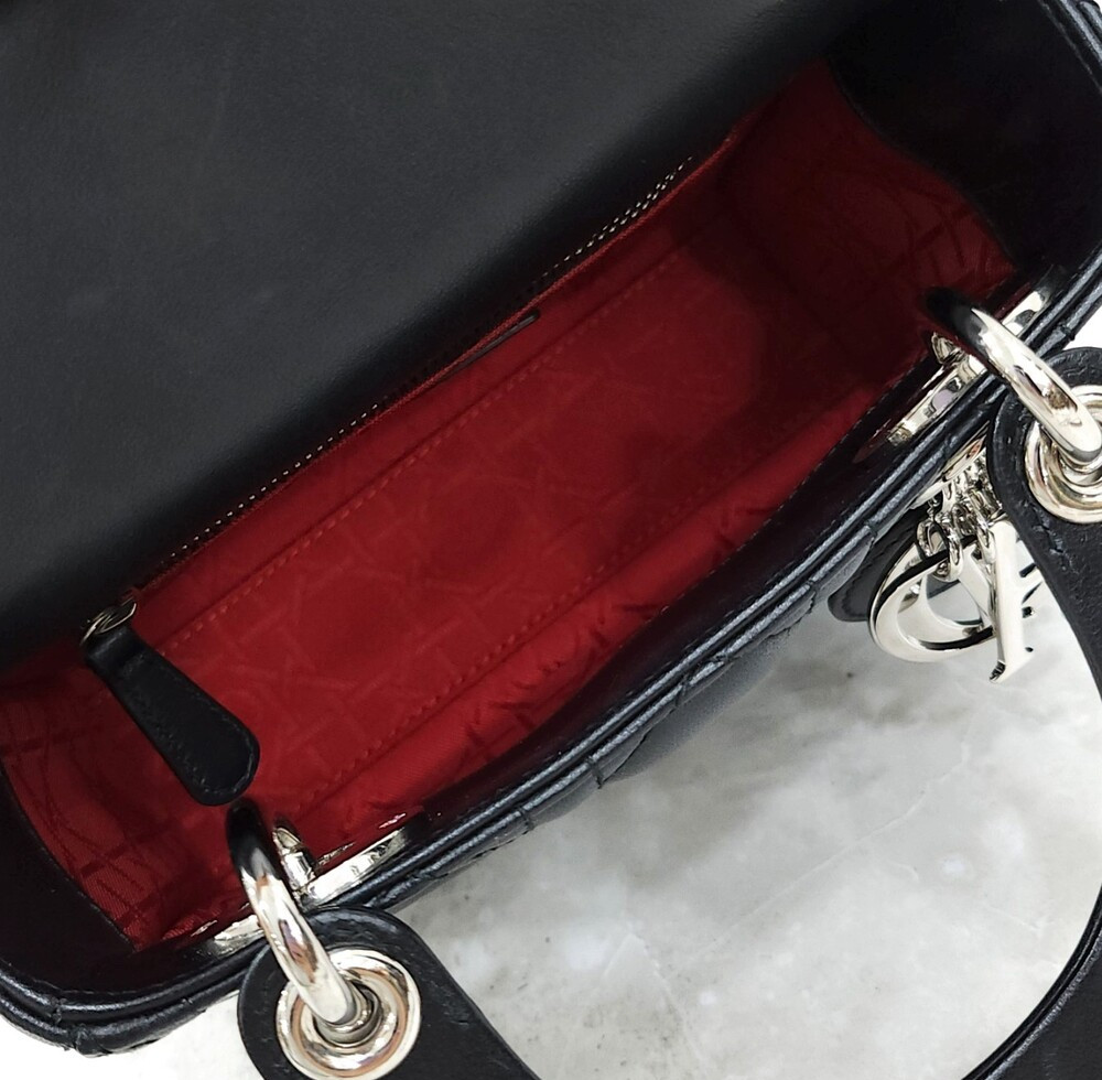 [럭스유] 디올 레이디 디올 미니 백 블랙 까나쥬