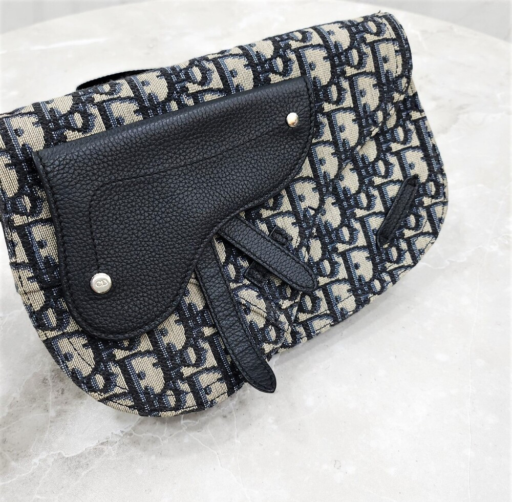 [럭스유] 디올 오블리크 자카드 새들 파우치 크로스백 1ADPO095YKY