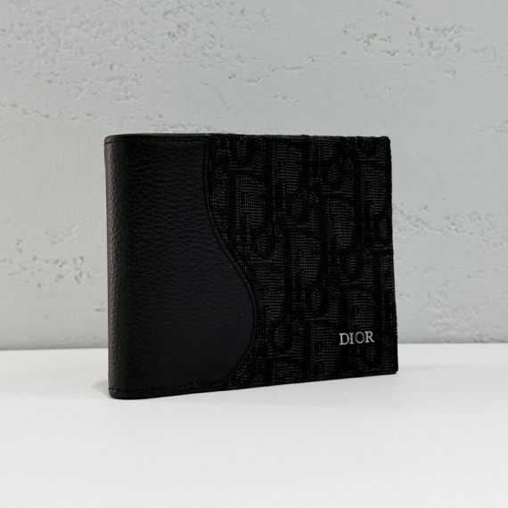 디올 오블리크 새들 반지갑 블렉 25년 2ADBH076YKS-H03E