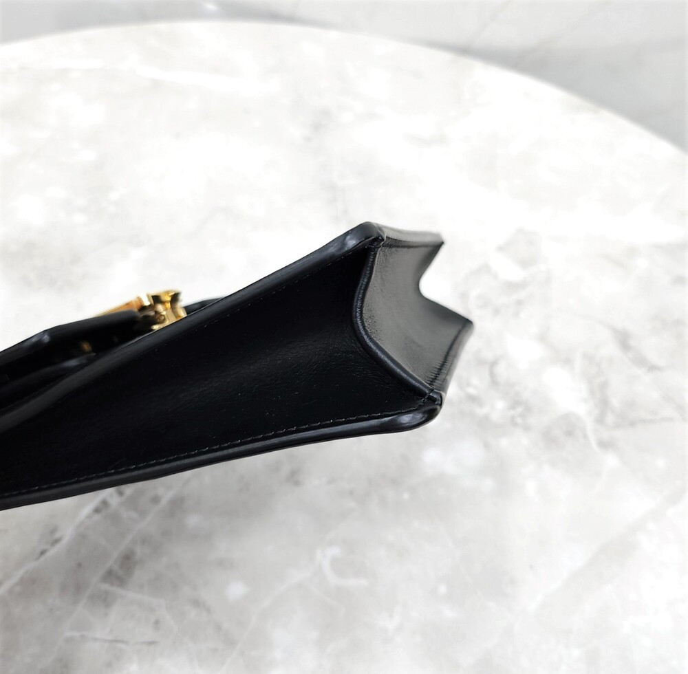 [럭스유] 버버리 블랙 스무스 금장 로빈 미니 숄더백 80330421