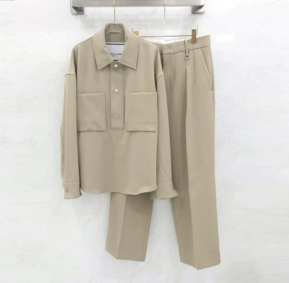 [럭스유] 48 / 우영미 카키 와이드 팬츠