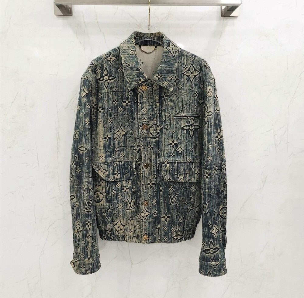 [럭스유] 46 / 루이비통 테일러드 모노그램 데님 집업 자켓 1AATFV