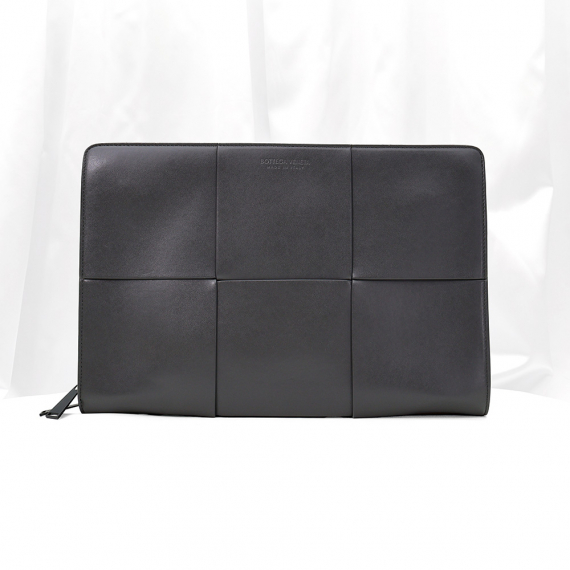 Bottega Veneta(보테가베네타) 608602 차콜 인트레치아토 위빙 아르코 도큐먼트 케이스 클러치
