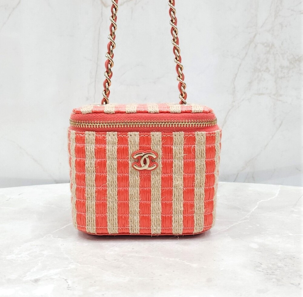 [럭스유] 샤넬 CC로고 스몰 베니티 라피아 체인백