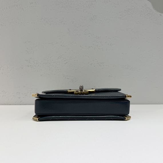 샤넬 플랩백 램스킨 미니 금장 블루그린 숄더백 23번대 A93514