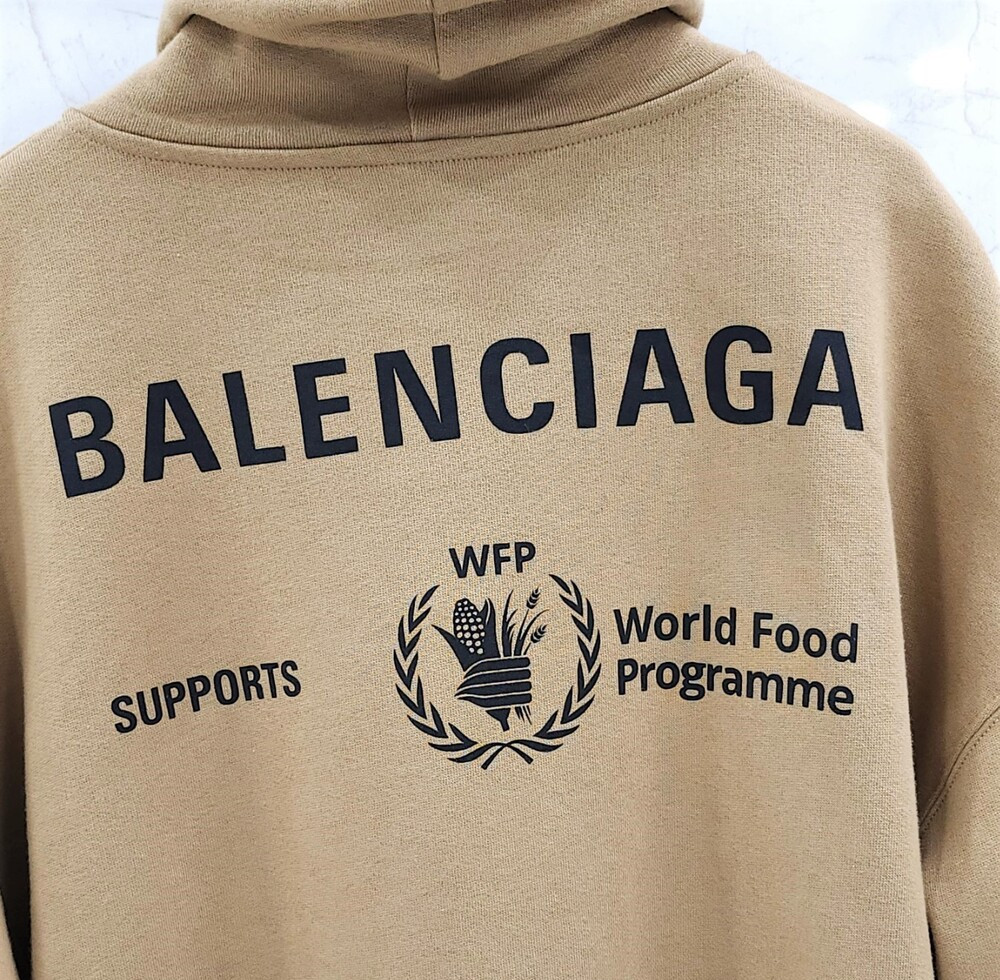 [럭스유] (새상품) S / 발렌시아가 WFP 로고 프린트 오버 후드 570792