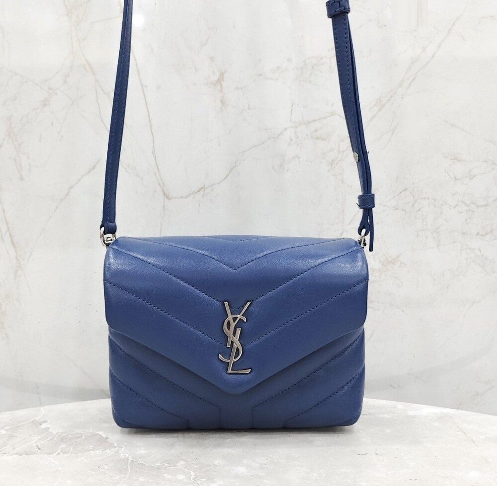[럭스유] 생로랑 네이비 루루 토이 레더 숄더백 467072