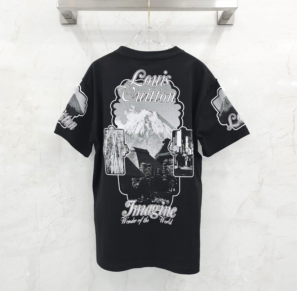 [럭스유] L / 루이비통 로고 프린팅 반팔 티셔츠