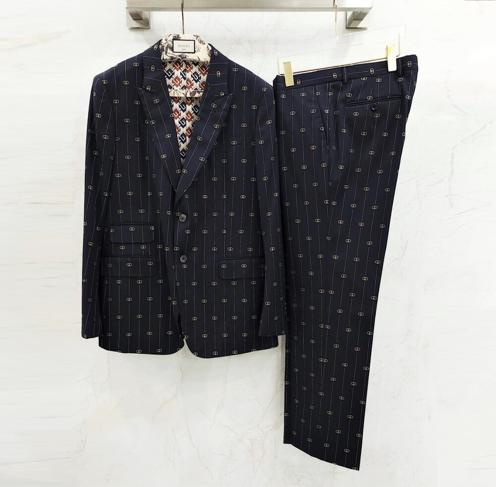 [럭스유] (새상품) 50 / 구찌 GG 스트라이프 로고 수트 셋업