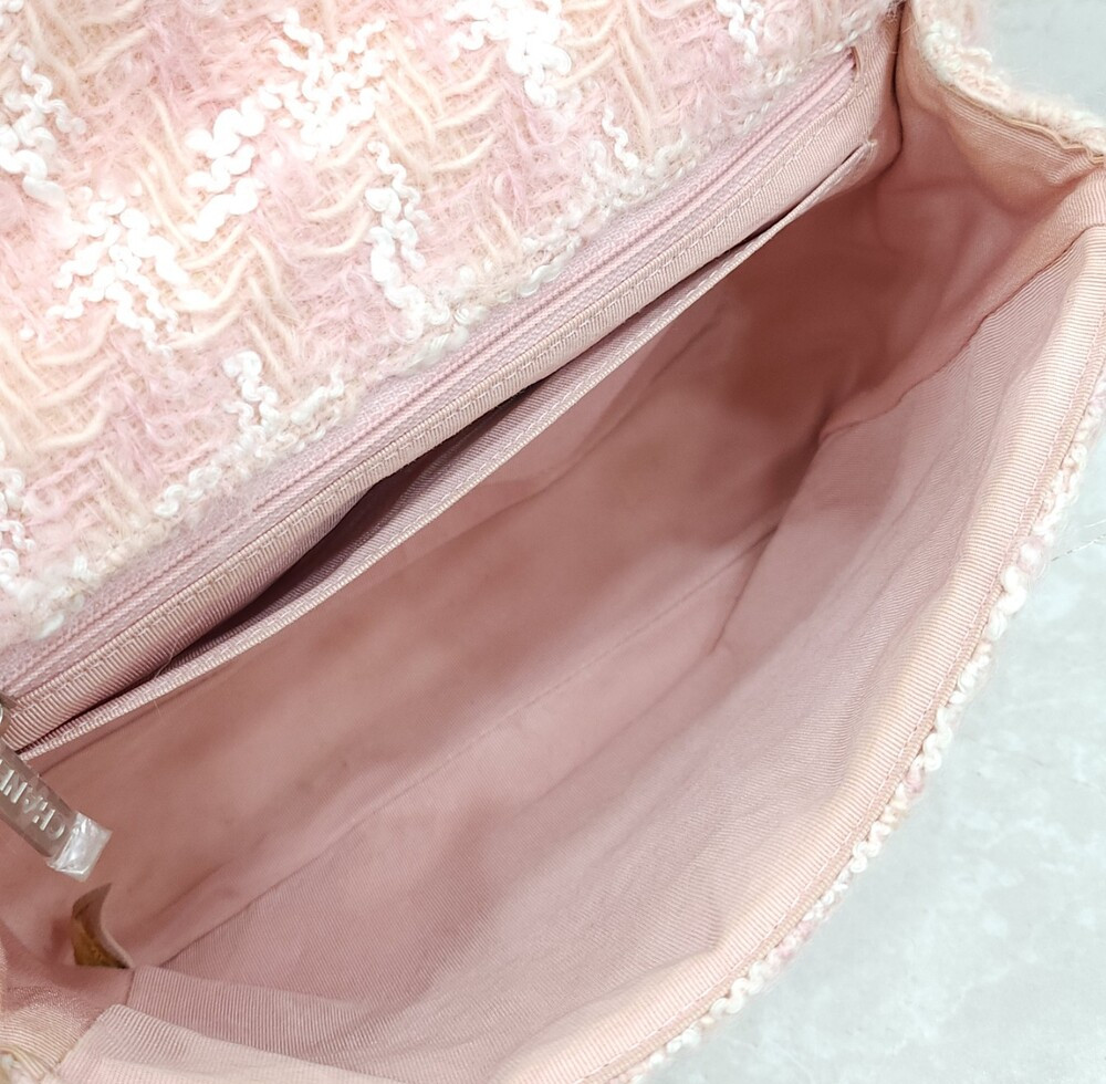 [럭스유] 샤넬 트위드 핑크 2.55 미니 체인백