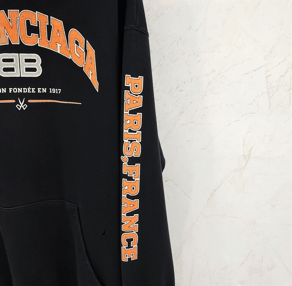 [럭스유] S / 발렌시아가 빈티지 메종 BB로고 오버 후드티