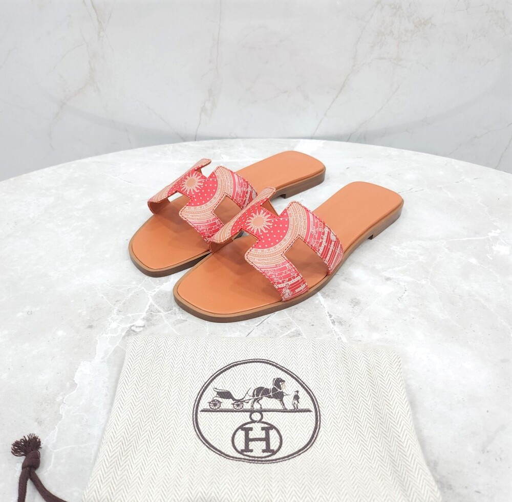 [럭스유] 36 / 에르메스 오란 샌들 슬리퍼 멀티컬러 테라코타