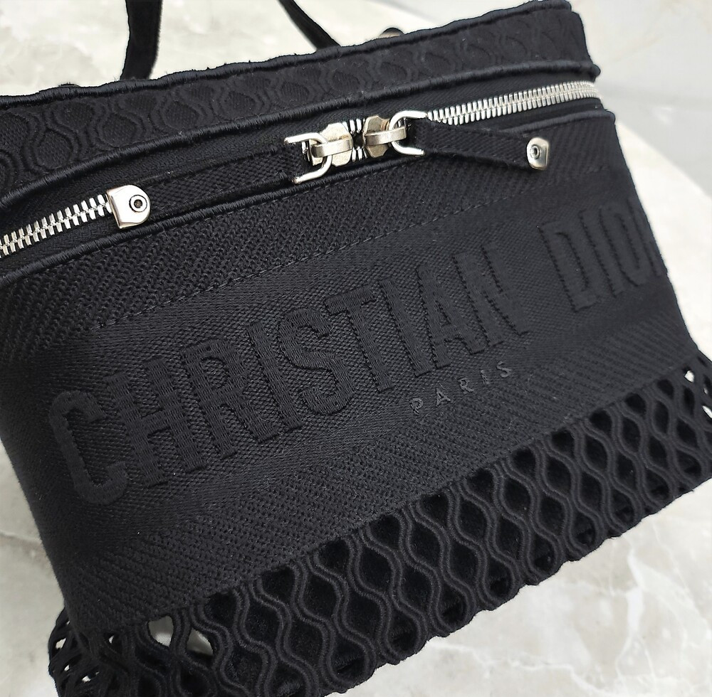 [럭스유] 디올 블랙 트래블 베니티 자수 토트백 S5480VWRA