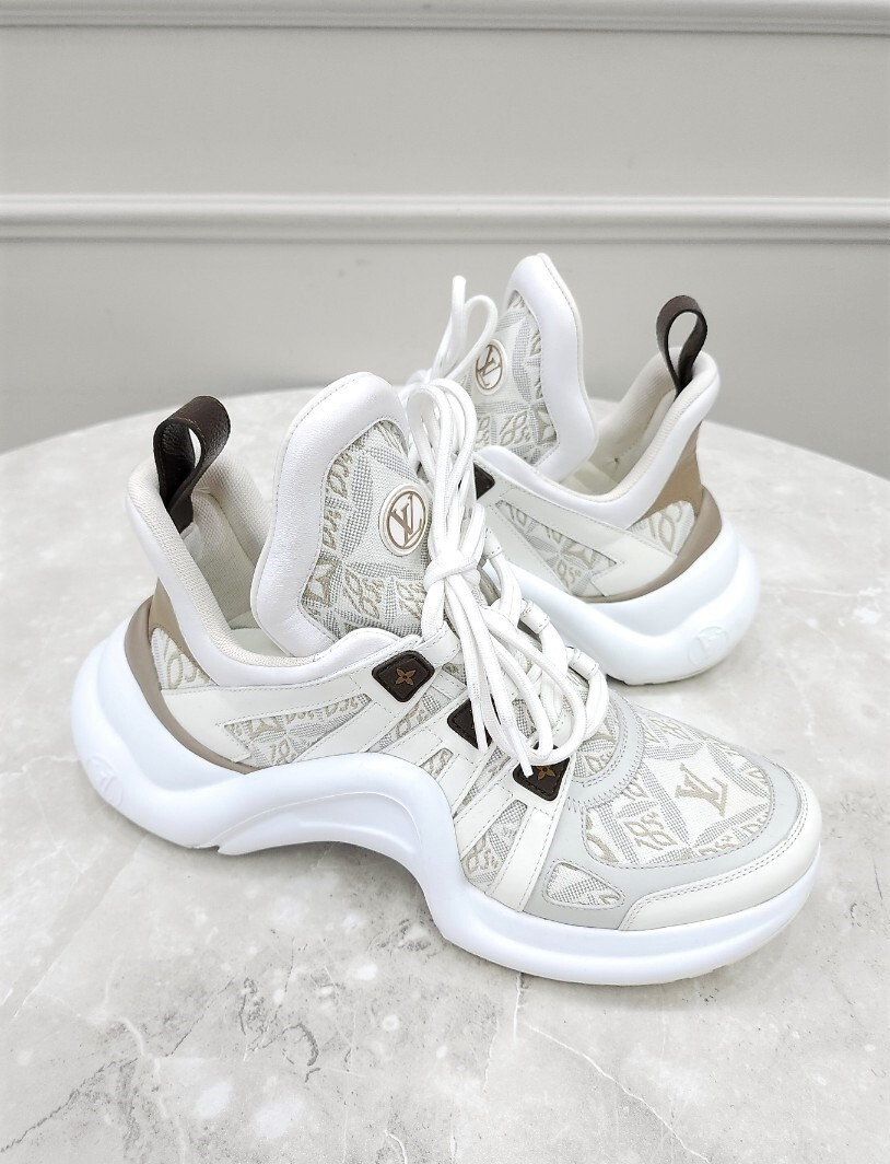 [럭스유] 38.5 / 루이비통 LV 자카드 아치라이트 스니커즈