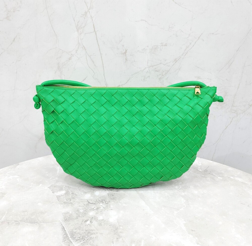 [럭스유] 보테가베네타 그린 미디엄 턴 파우치 숄더백 701024