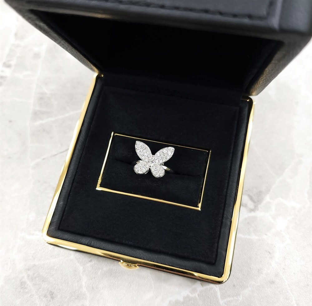 [럭스유] (새상품) 그라프 다이아 파베 버터플라이 미니 링 국내11.5호