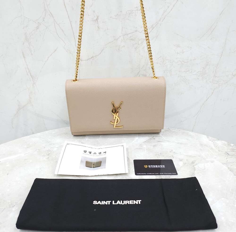 [럭스유] 생로랑 그랑 드 뿌드르 레더 케이트 미디엄 체인백 364022