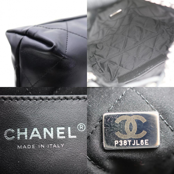 Chanel(샤넬) AS3980 블랙 카프스킨 실버 메탈 CHANEL 샤넬 22백 미니 숄더백 (내장칩)