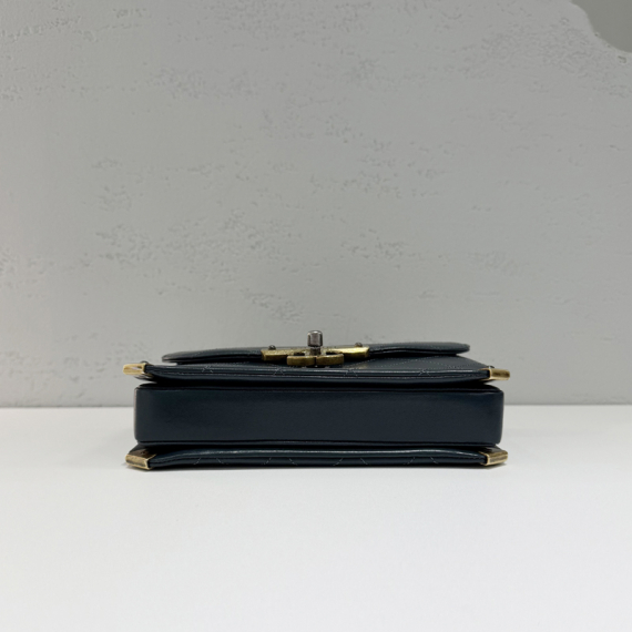 샤넬 플랩백 램스킨 미니 금장 블루그린 숄더백 23번대 A93514