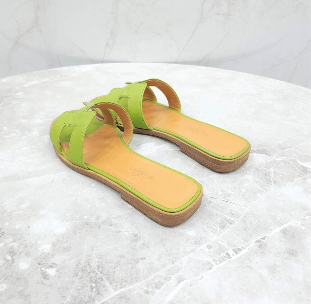 [럭스유] 35.5 / 에르메스 그린 오란 슬리퍼