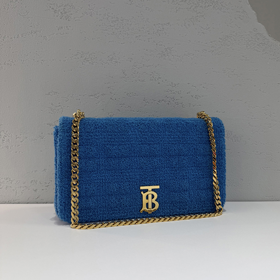 버버리 롤라백 체인 라지 숄더백 블루 80330491