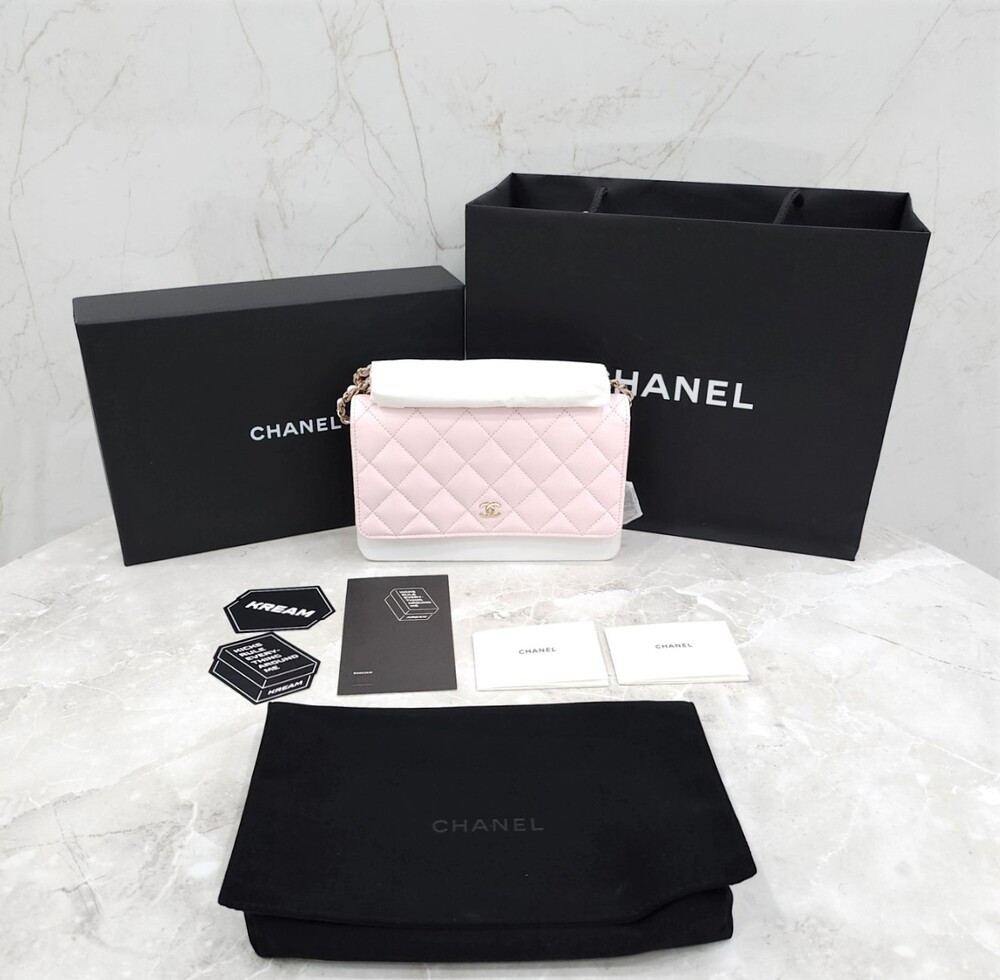 [럭스유] (새상품) 샤넬 핑크 캐비어 WOC 체인 크로스백 신형내장칩 AP0250