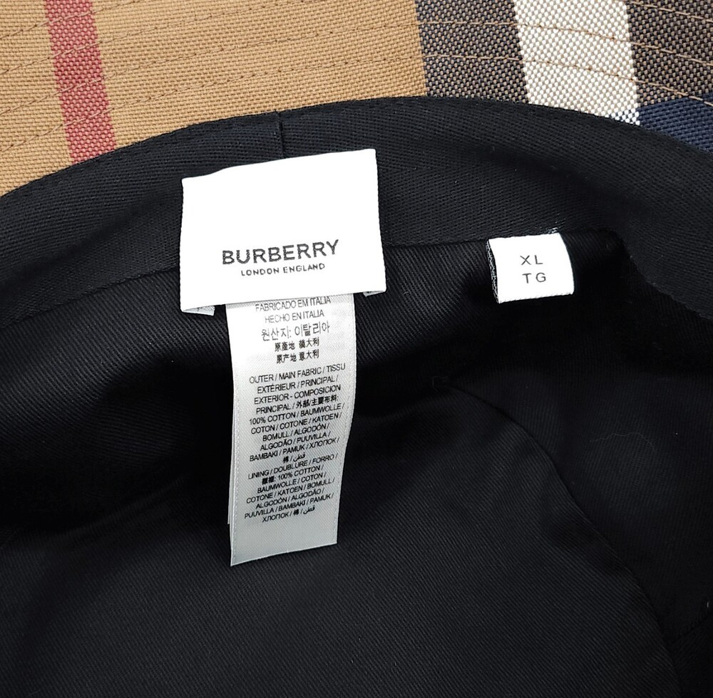 [럭스유] 버버리 체크 버킷햇 XL 8041616