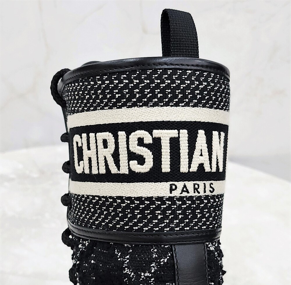 [럭스유] (새상품) 35 / 디올 D 메이저 앵클 부츠 까나쥬 트위드 KDT010CWY_S17X