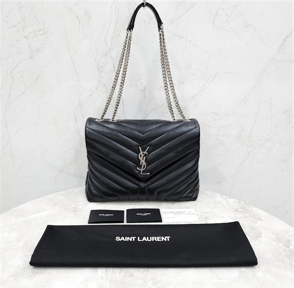 [럭스유] 생로랑 루루 퀄팅 미디움 레더 숄더백 574946