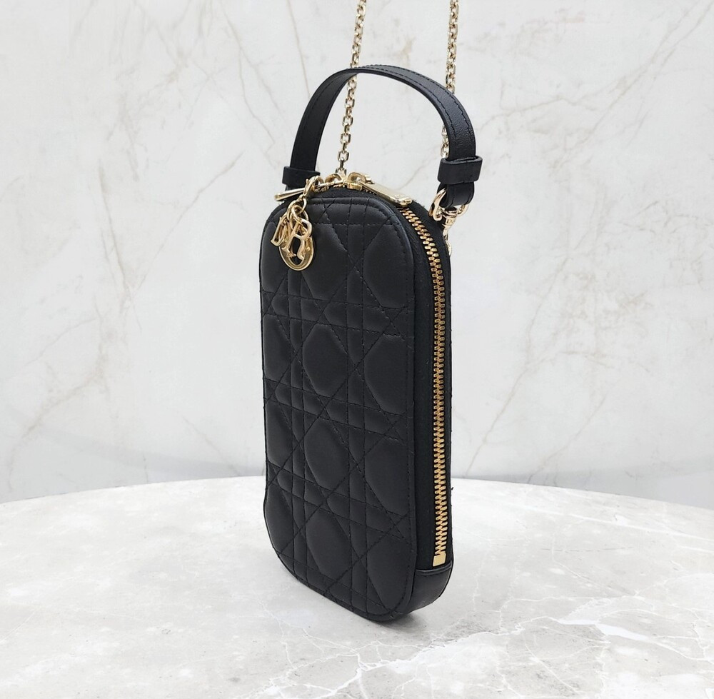 [럭스유] 디올 레이디 디올 콜 인 폰홀더 체인백 S0872ONMJ