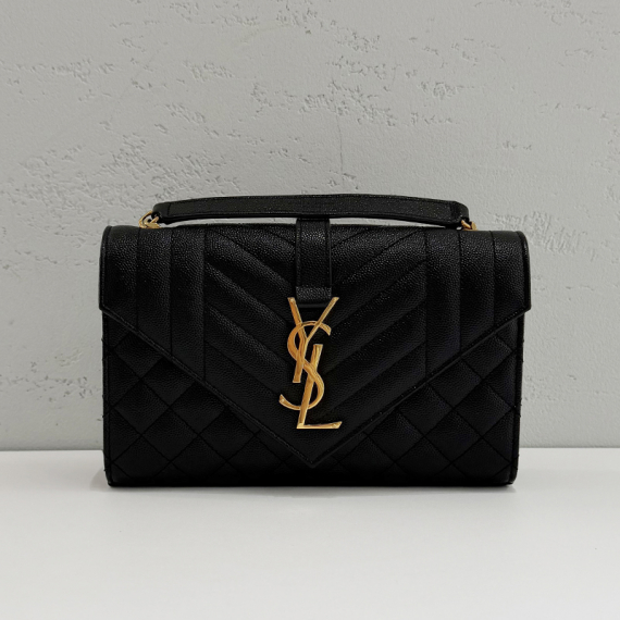 생로랑 퀼팅 스몰 엔벨로프 금장 체인숄더백