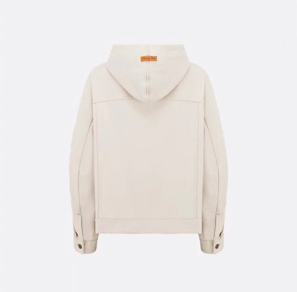 [럭스유] (새상품) 34 / 디올 오버사이즈 에크루 오블리크 데님 자켓 522V46A3050